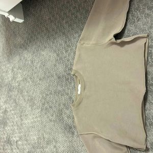 Thick soft fur cropped long sleeve crewneck . Size M . Got this at a boutique.